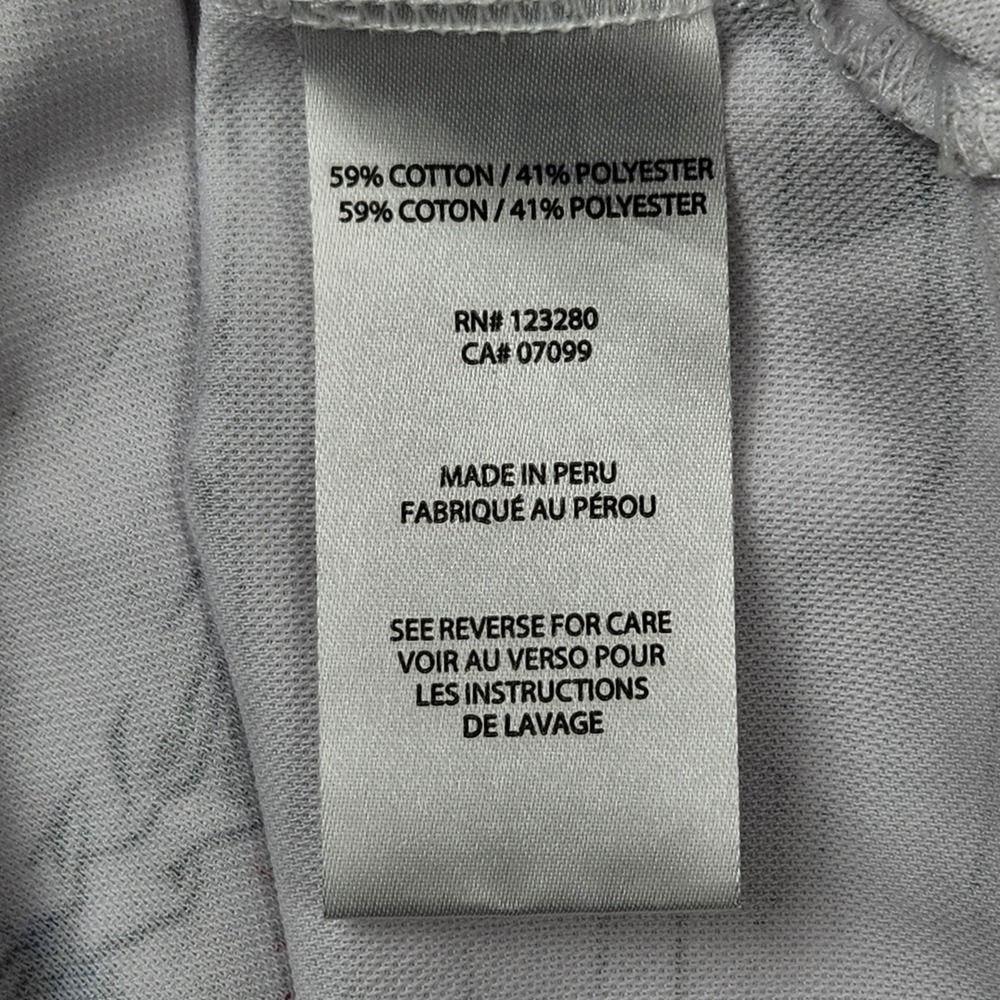 Travis Mathew Lake Break Polo Shirt Mens Large White Nautical Patriotic Casual‎ - Picture 4 of 10
